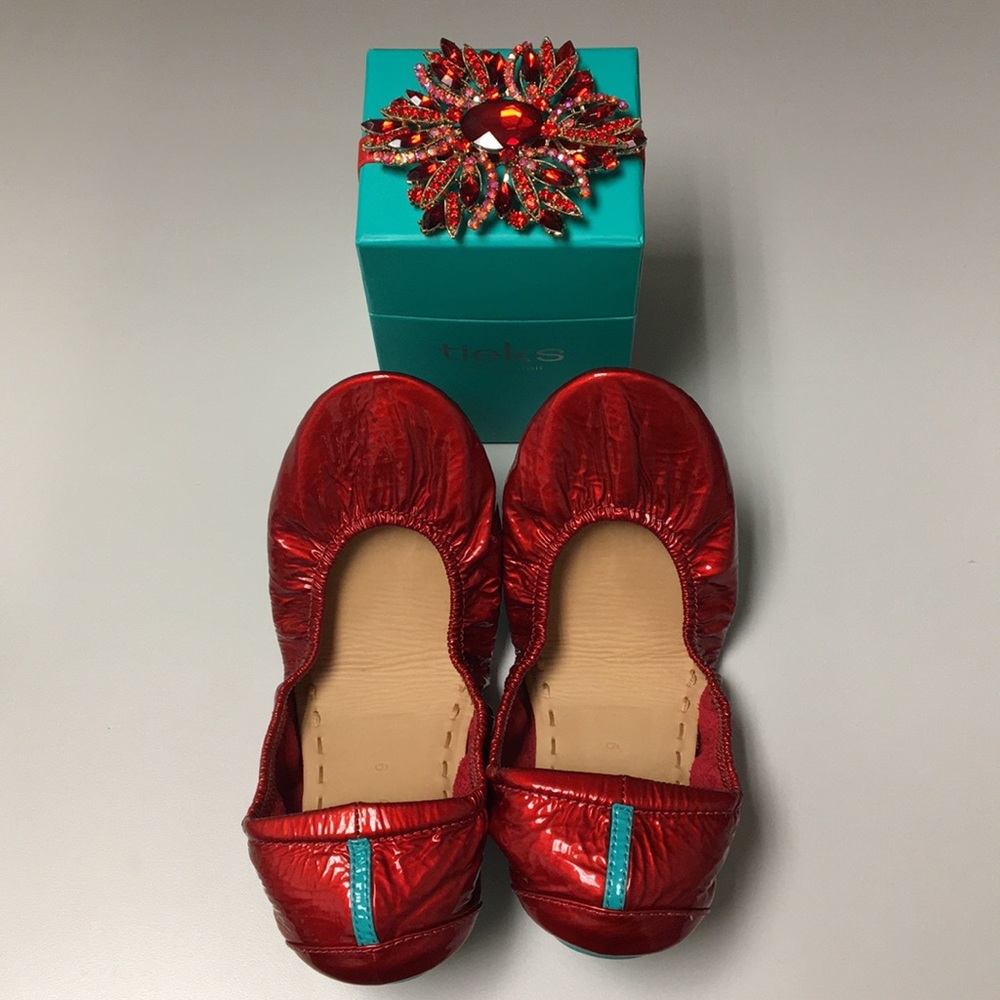 Size 9 Red Diamond Tieks Like New Condition